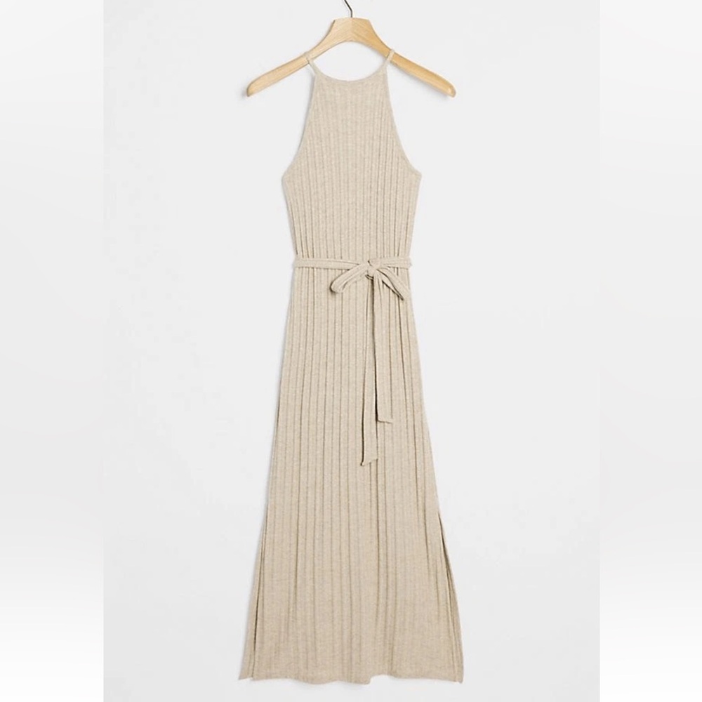 Amadi Anthropologie maxi knit dress cream XS size 4 - 6